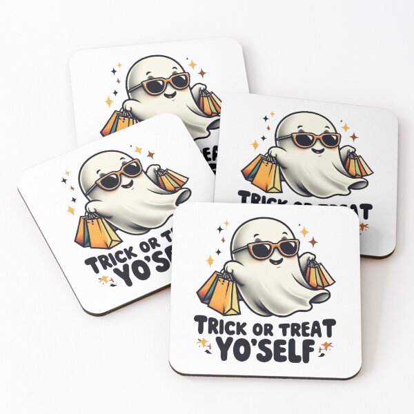 Item preview, Trick or Treat Yo'Self  Funny Ghost Halloween designed and sold by AmabelleAtelier.