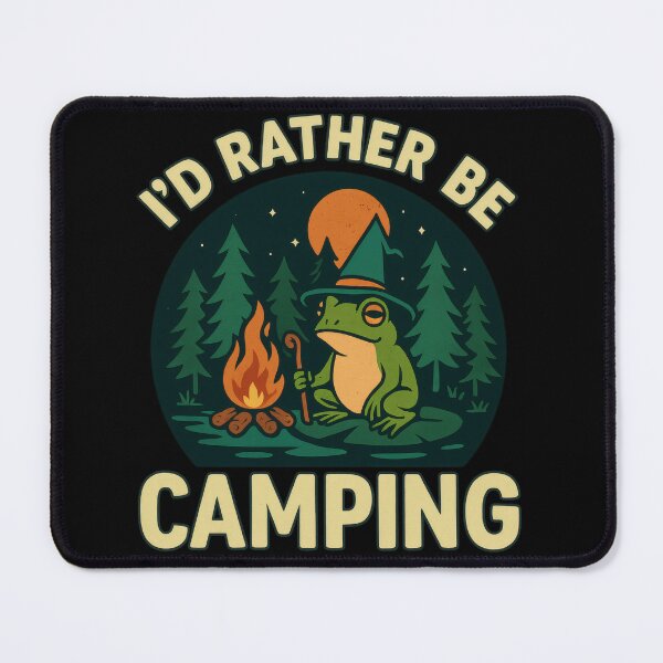 Item preview, I’d Rather Be Camping – Funny Outdoor Meme T-Shirt designed and sold by Pure Nonsense.