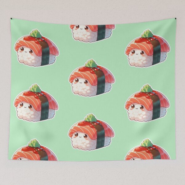 Item preview, Kawaii Sushi Manga Anime – Cute Chibi Japanese Food designed and sold by Sugar Wisdom .