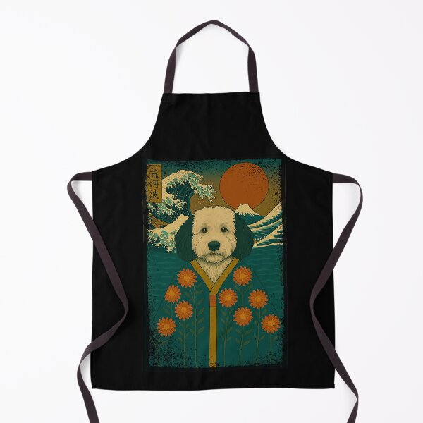 Item preview, Sheepadoodle Japanese Kanagawa Wave Kimono Dog Mom Dad Kids designed and sold by FurryHavenPH.