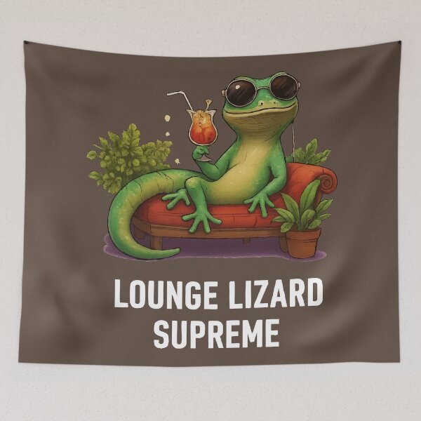 Item preview, funny lizard Lounge Lizard Supreme designed and sold by Uglyandcute.