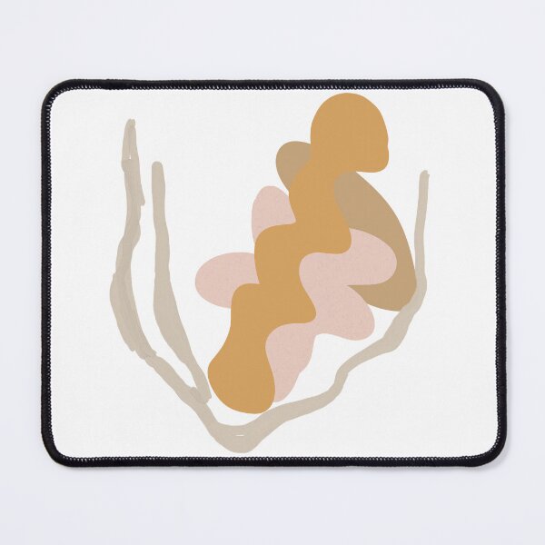 Item preview, Abstract Organic Shapes in Warm Earth Tones with Minimal Line Art designed and sold by NiceDigital.