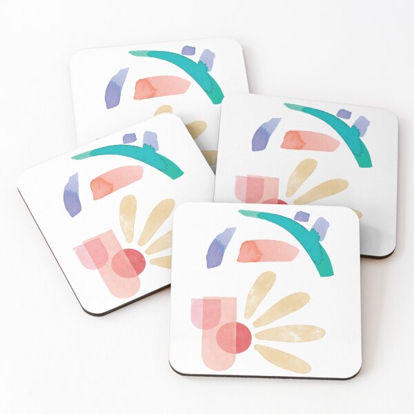 Item preview, Organic Watercolor Shapes in Soft Colors with Modern Artistic Vibes designed and sold by NiceDigital.