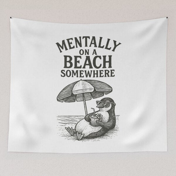 Item preview, Mentally On A Beach Somewhere designed and sold by Moad Fahim.