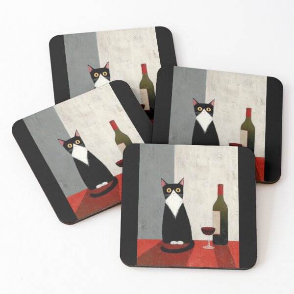 Item preview, Cats and Wine designed and sold by StudioRedKoala.