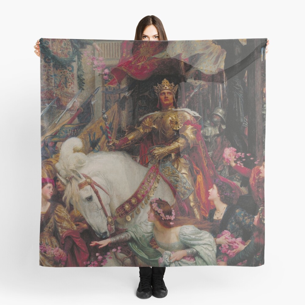 The Two Crowns - Arthurian Legend Scarf