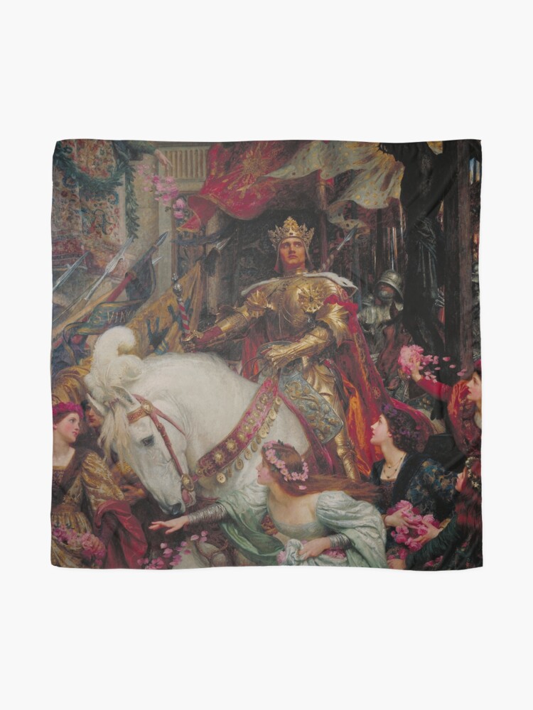Alternate view of The Two Crowns - Arthurian Legend Scarf
