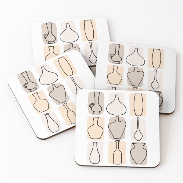 Item preview, Minimalist Vase Line Art with Neutral Abstract Background designed and sold by NiceDigital.