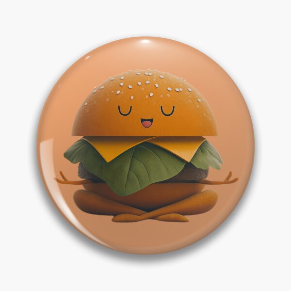 Item preview, Meditating Burger – Cute Kawaii Food Yoga designed and sold by SamartkitDesign.