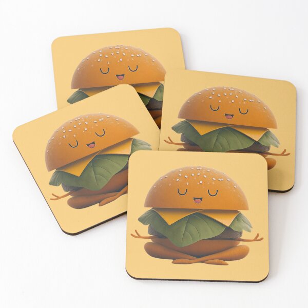 Item preview, Meditating Burger – Cute Kawaii Food Yoga designed and sold by SamartkitDesign.