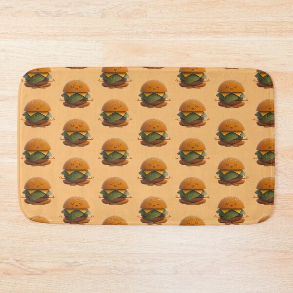 Item preview, Meditating Burger – Cute Kawaii Food Yoga designed and sold by SamartkitDesign.
