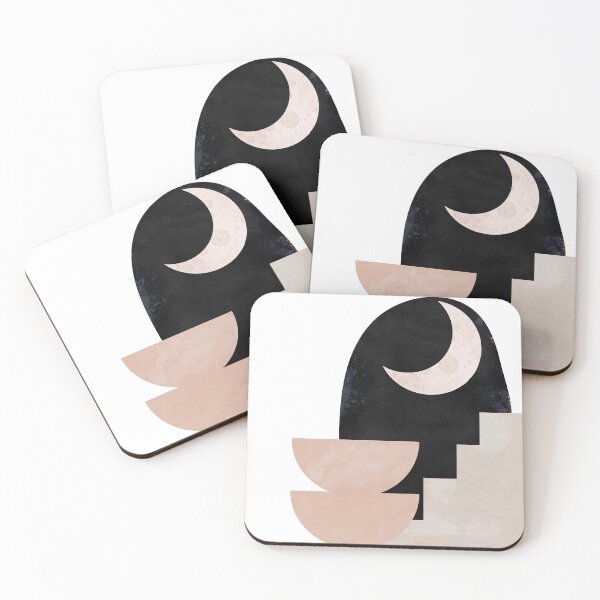 Item preview, Minimalist Abstract Moon and Shapes Design designed and sold by NiceDigital.
