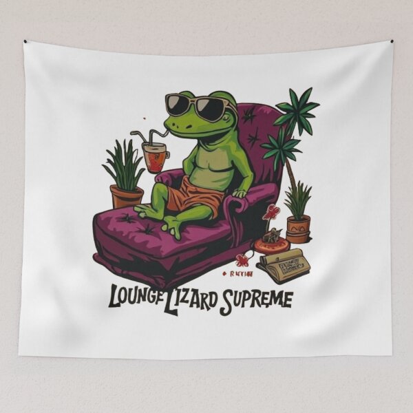 Item preview, funny lizard Lounge Lizard Supreme designed and sold by Uglyandcute.