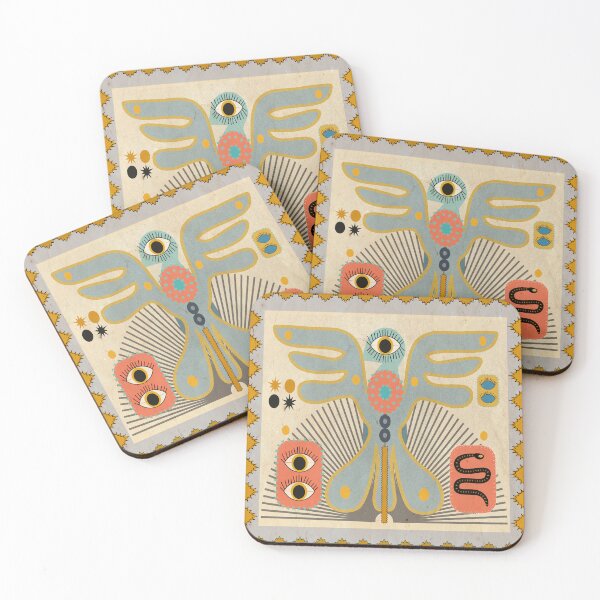 Item preview, Native Blue Bird with Symbols designed and sold by mirimo.