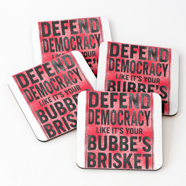 Item preview, Defend Democracy Like It’s Your Bubbe’s Brisket – Bold Political Statement Art Print designed and sold by JRRouse.