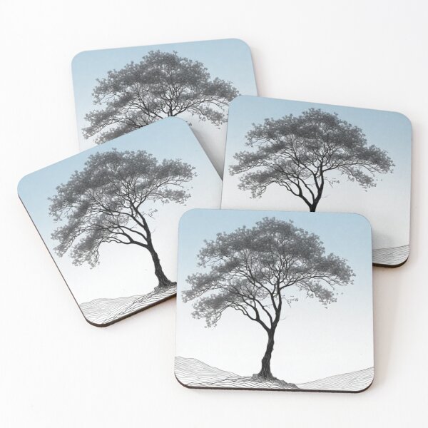 Item preview, Solitary Elegance: A Minimalist Tree in Line Art designed and sold by Virtuals1.