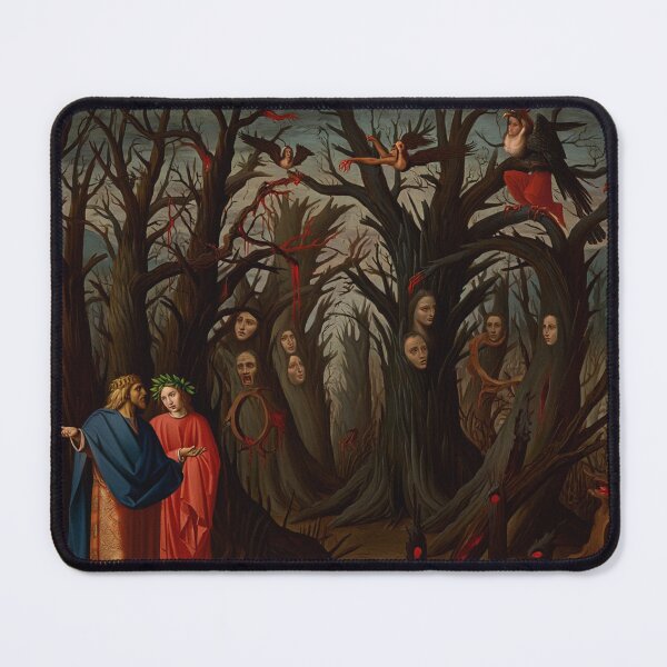 Item preview,  Painting depicting Dante's Inferno the Divine Comedy medieval art designed and sold by Vintage Designs +.