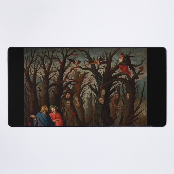 Item preview, Painting depicting Dante's Inferno the Divine Comedy medieval art designed and sold by Vintage Designs +.