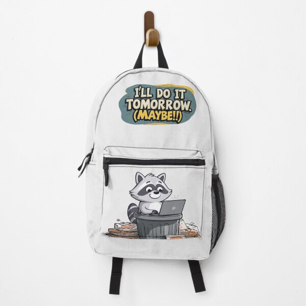Item preview, Funny Procrastinating Raccoon Meme designed and sold by VectiveLab.