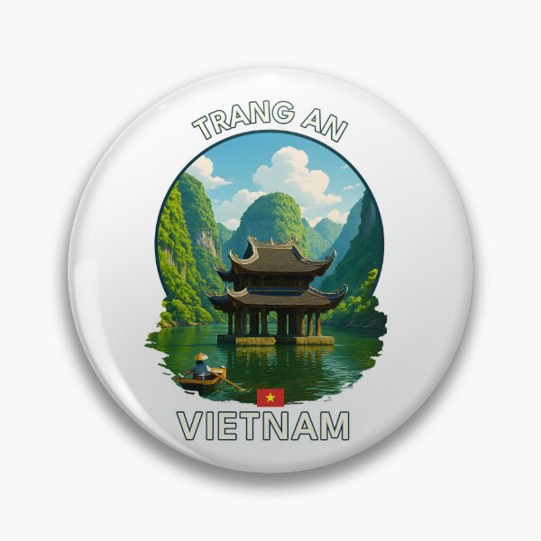 Item preview, Trang An Ninh Binh Vietnam - Iconic Asia Landmark Travel vacation destination souvenir art  designed and sold by inkNext.
