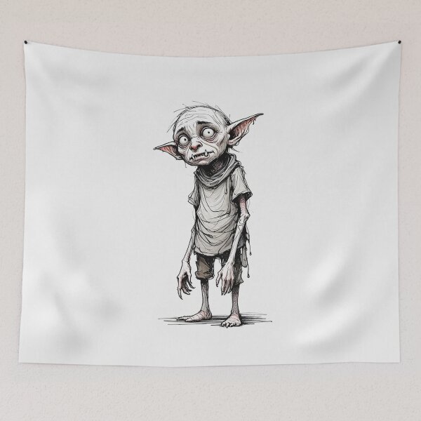 Item preview, Cute Fantasy Goblin character illustration designed and sold by Vintage Designs +.