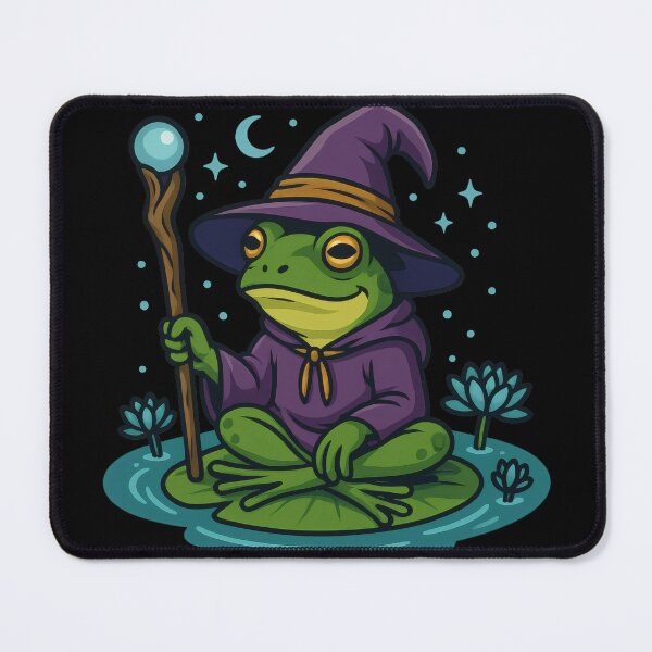 Item preview, Frogcore Fantasy – Wizard Frog on Lilypad Magical Pond designed and sold by Pure Nonsense.