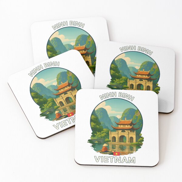 Item preview, Ninh Binh Province Vietnam - Iconic Asia Landmark Travel vacation destination souvenir art  designed and sold by inkNext.