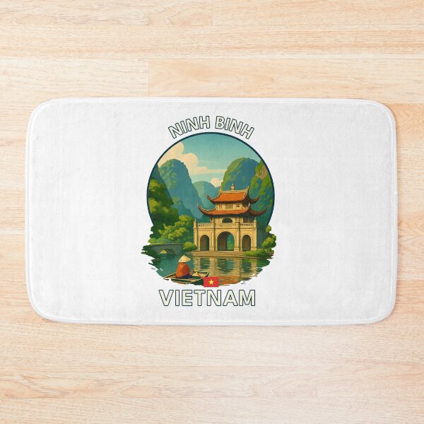 Item preview, Ninh Binh Province Vietnam - Iconic Asia Landmark Travel vacation destination souvenir art  designed and sold by inkNext.