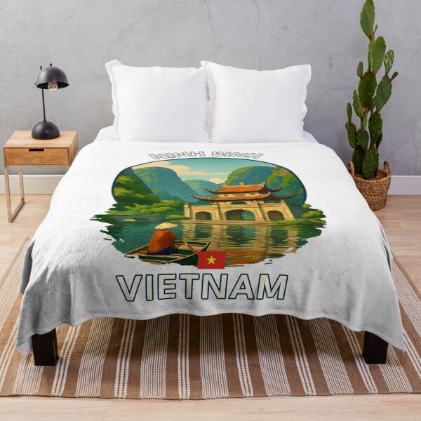 Item preview, Ninh Binh Province Vietnam - Iconic Asia Landmark Travel vacation destination souvenir art  designed and sold by inkNext.