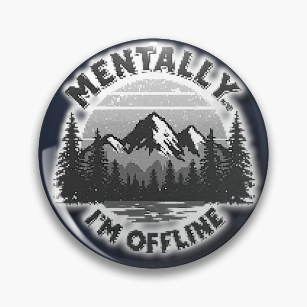 Item preview, Mentally I’m Offline Retro Sticker designed and sold by ProShoper24®.