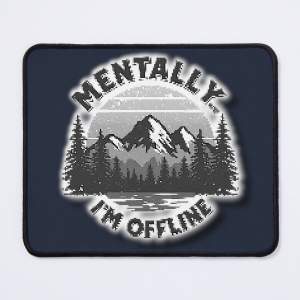 Item preview, Mentally I’m Offline Retro Sticker designed and sold by ProShoper24®.
