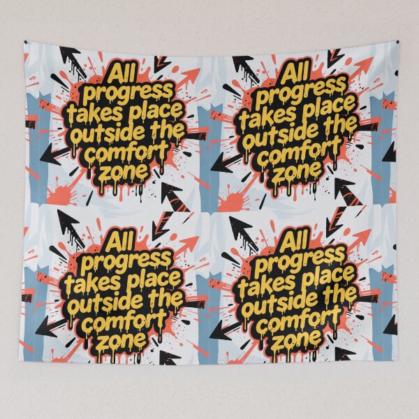 Item preview, “All progress takes place outside the comfort zone” designed and sold by casamomo.