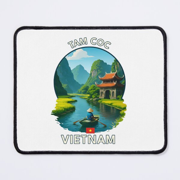 Item preview, Tam Coc Ninh Binh Vietnam - Iconic Asia Landmark Travel vacation destination souvenir art designed and sold by inkNext.