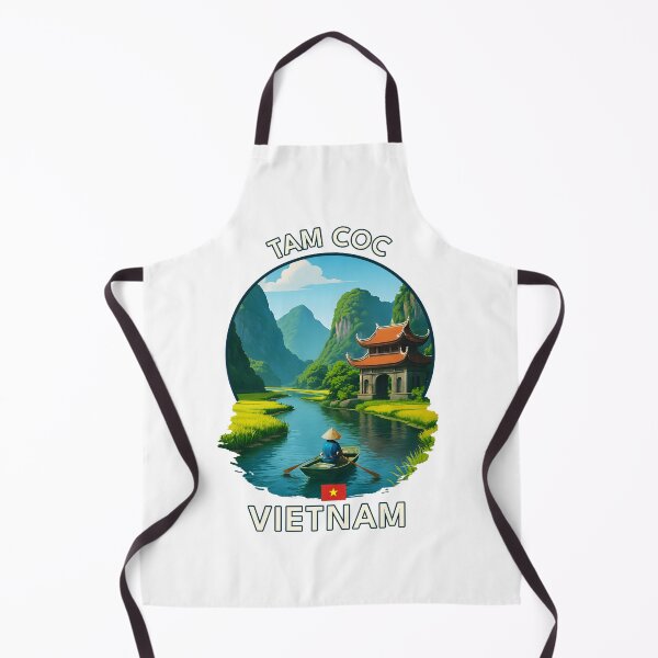 Item preview, Tam Coc Ninh Binh Vietnam - Iconic Asia Landmark Travel vacation destination souvenir art  designed and sold by inkNext.