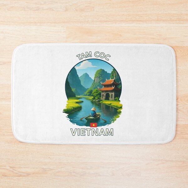 Item preview, Tam Coc Ninh Binh Vietnam - Iconic Asia Landmark Travel vacation destination souvenir art  designed and sold by inkNext.