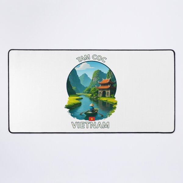 Item preview, Tam Coc Ninh Binh Vietnam - Iconic Asia Landmark Travel vacation destination souvenir art  designed and sold by inkNext.