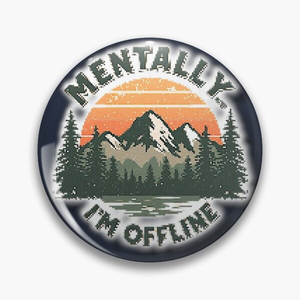 Item preview, Mentally I’m Offline Retro Sticker - green 2 designed and sold by ProShoper24®.