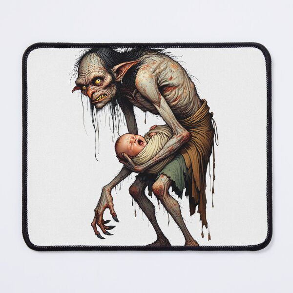 Item preview, Scary Folklore Horror Hobgoblin goblin character illustration designed and sold by Vintage Designs +.