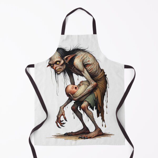 Item preview, Scary Folklore Horror Hobgoblin goblin character illustration designed and sold by Vintage Designs +.