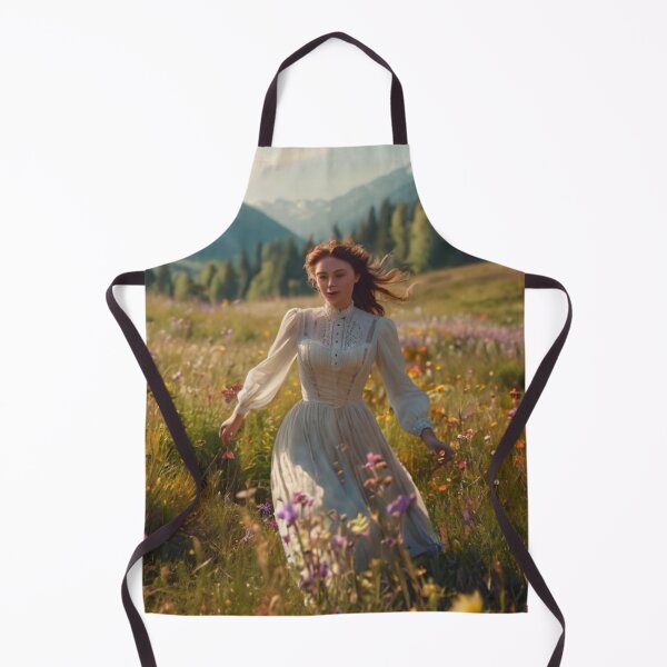Aperçu de l'œuvre Whispers of the Meadow: Victorian Woman Artprint créée et vendue par BlareBlare.
