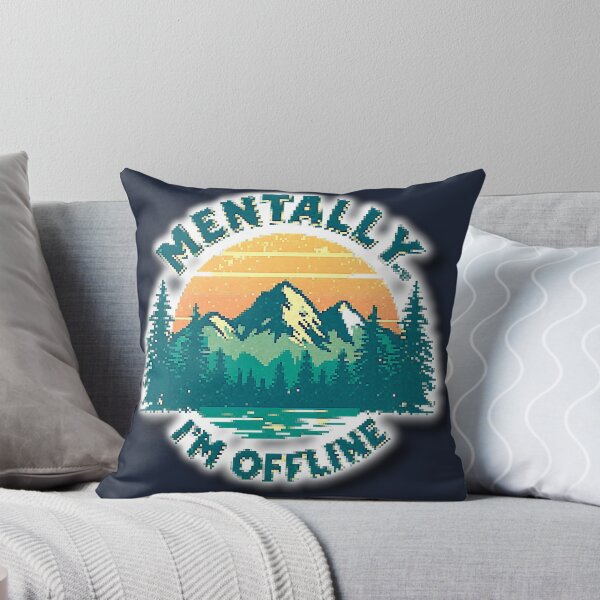 Item preview, Mentally I’m Offline Retro Sticker - green 3 designed and sold by ProShoper24®.