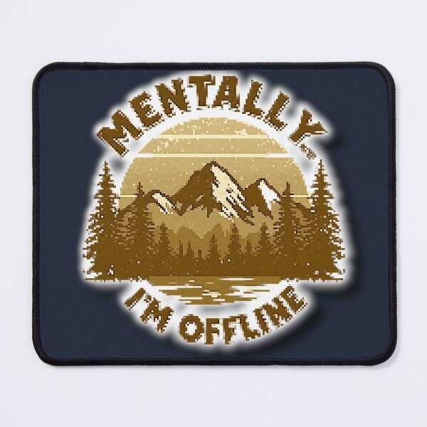 Item preview, Mentally I’m Offline Retro Sticker - SEPIA designed and sold by ProShoper24®.