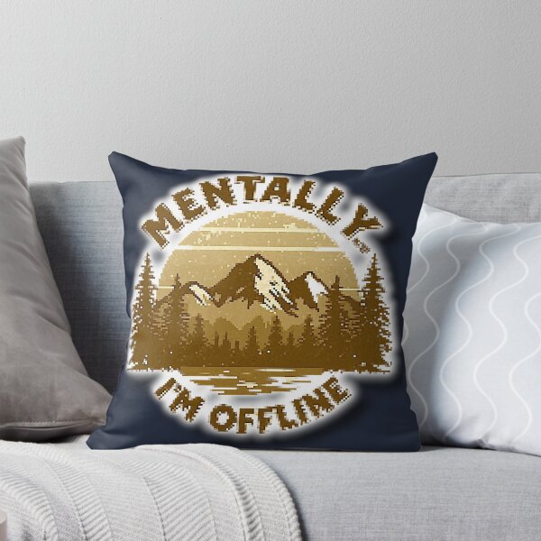Item preview, Mentally I’m Offline Retro Sticker - SEPIA designed and sold by ProShoper24®.