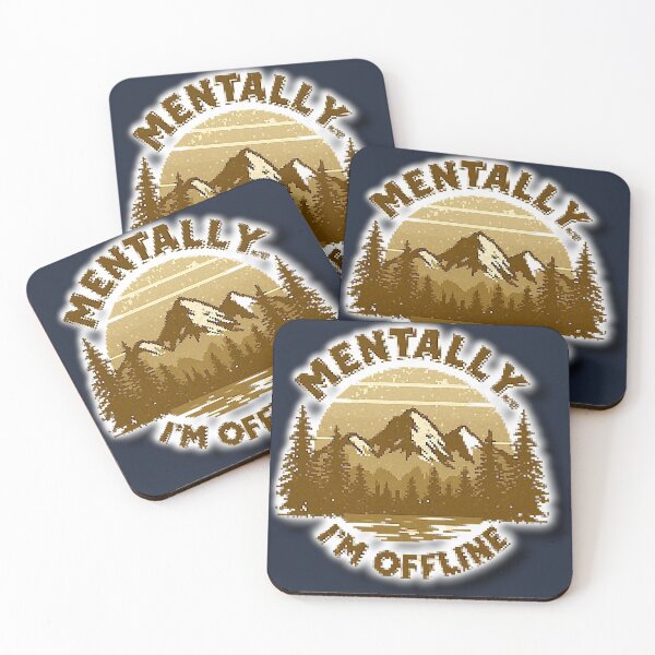 Item preview, Mentally I’m Offline Retro Sticker - SEPIA designed and sold by ProShoper24®.