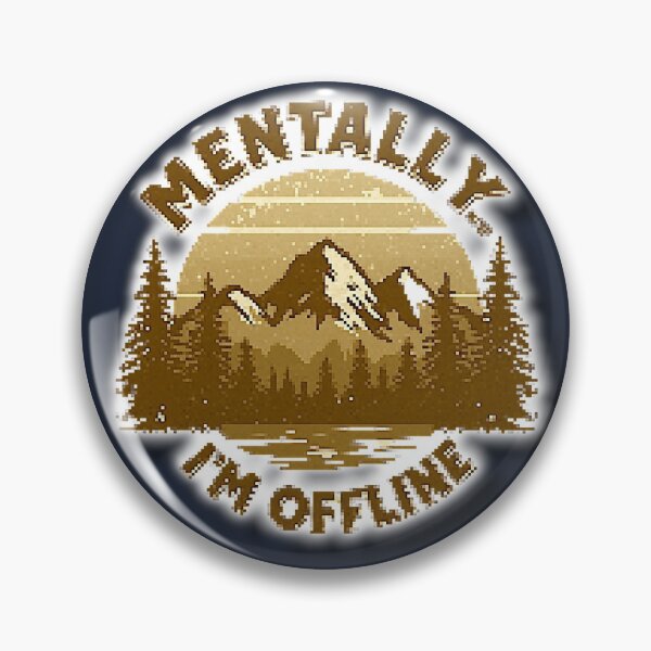 Item preview, Mentally I’m Offline Retro Sticker - SEPIA designed and sold by ProShoper24®.
