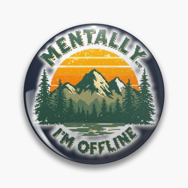 Item preview, Mentally I’m Offline Retro Sticker - INTENSIVE GREEN designed and sold by ProShoper24®.