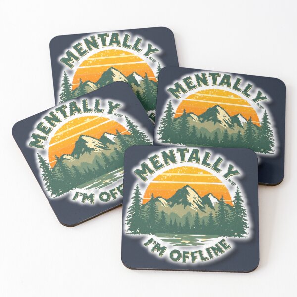 Item preview, Mentally I’m Offline Retro Sticker - INTENSIVE GREEN designed and sold by ProShoper24®.