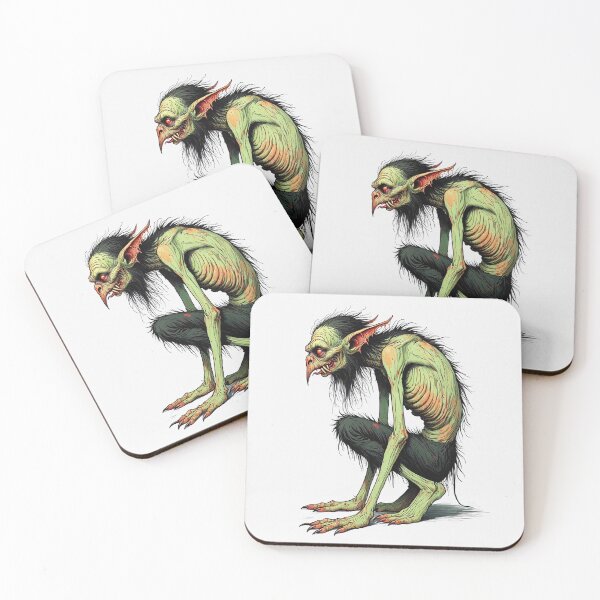 Item preview,  Scary Folklore Horror Hobgoblin goblin character illustration designed and sold by Vintage Designs +.