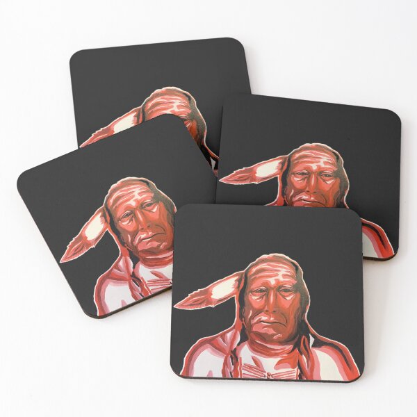 Item preview, An acrylic loose painting of Chief Red Cloud designed and sold by BirdsandMoreArt.