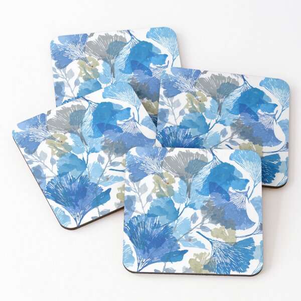 Item preview, Blue Ginkgo Leaves – Seamless Watercolor Pattern designed and sold by solynneart.
